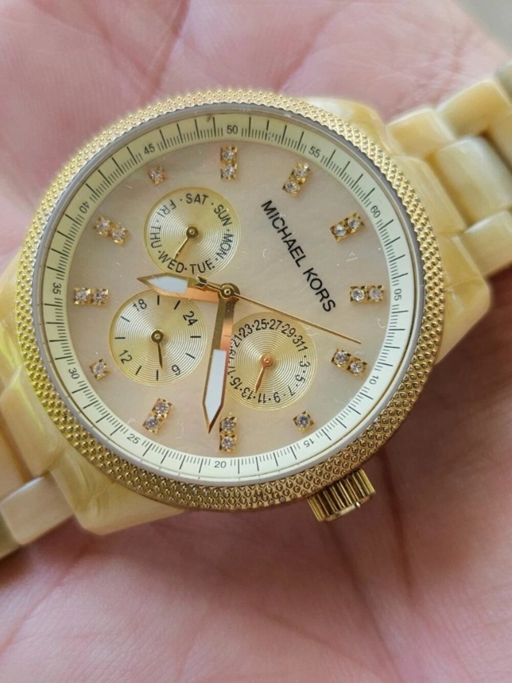 Michael Kors Women Wristwatch Multi Function Mother of Pearl Face Quartz Watch - Picture 3 of 10
